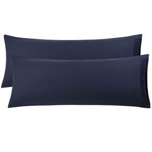 Brushed Microfiber Body Pillowcases Set of 2 20"x48" Navy